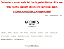 Tablet Screenshot of goodiestexas.com